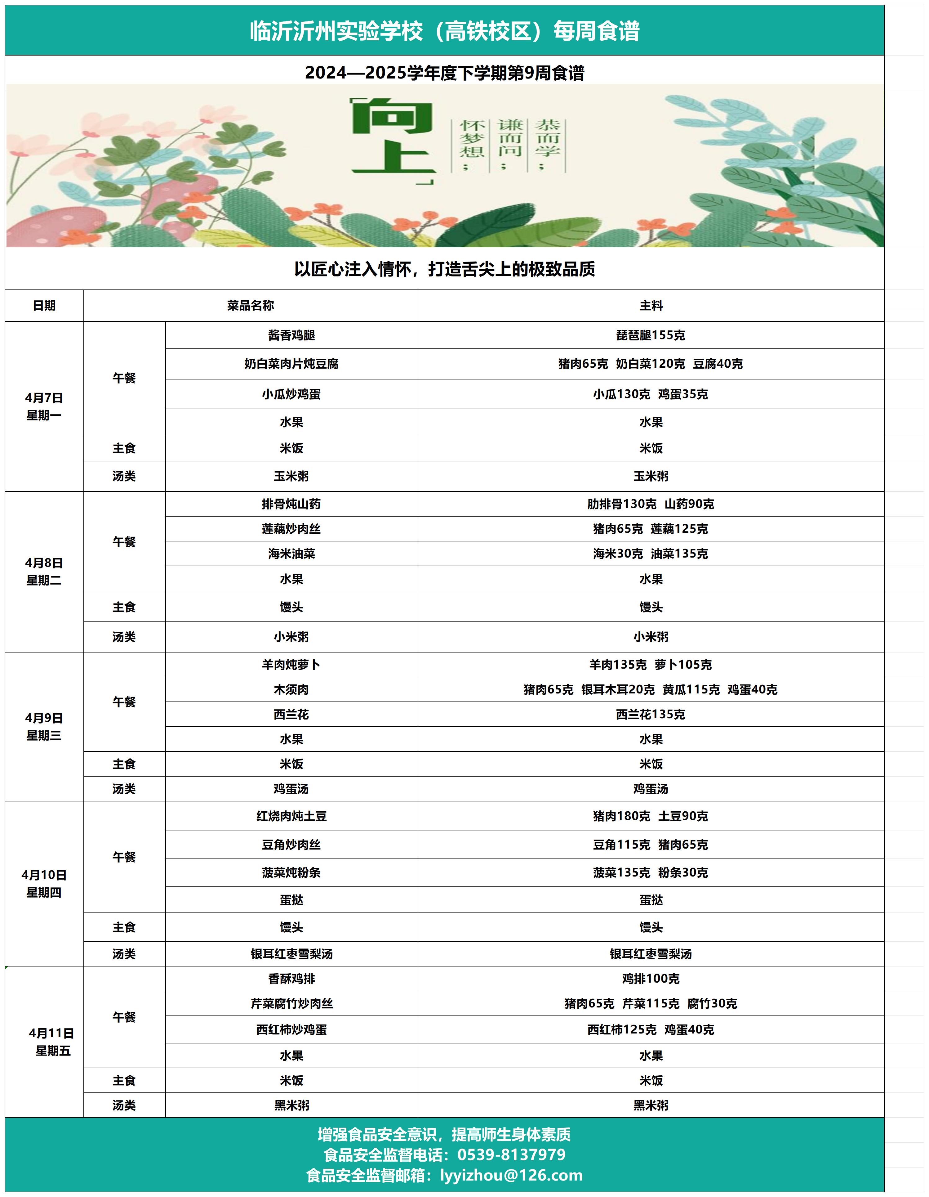 临沂沂州实验学校高铁校区第9周食谱_Sheet1.jpg
